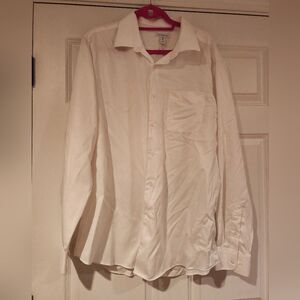 George lightweight white button up dress shirt XL